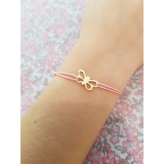 Bracelet cordon papillon enfant