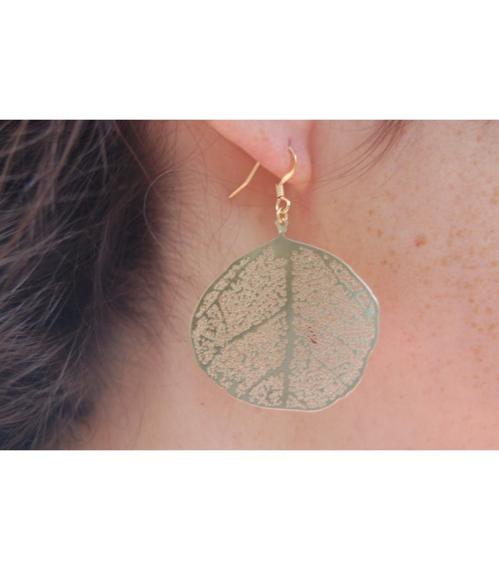 Boucles d'oreille Feuille