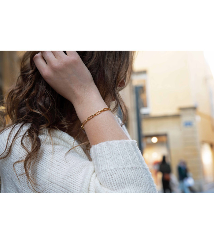 Bracelet maille rectangle