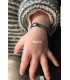 Bracelet cordon cercle gravé