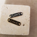 Bracelet cordon gravé Love + Initiale