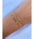 Bracelet chaine 3 strass Aude