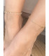 Chaine cheville perles blanches