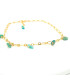 Chaine cheville perles Amazonite verte