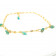 Chaine cheville perles Amazonite verte