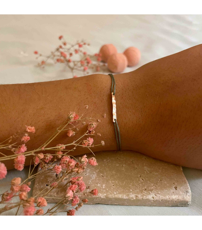 Bracelet cordon strass griffe