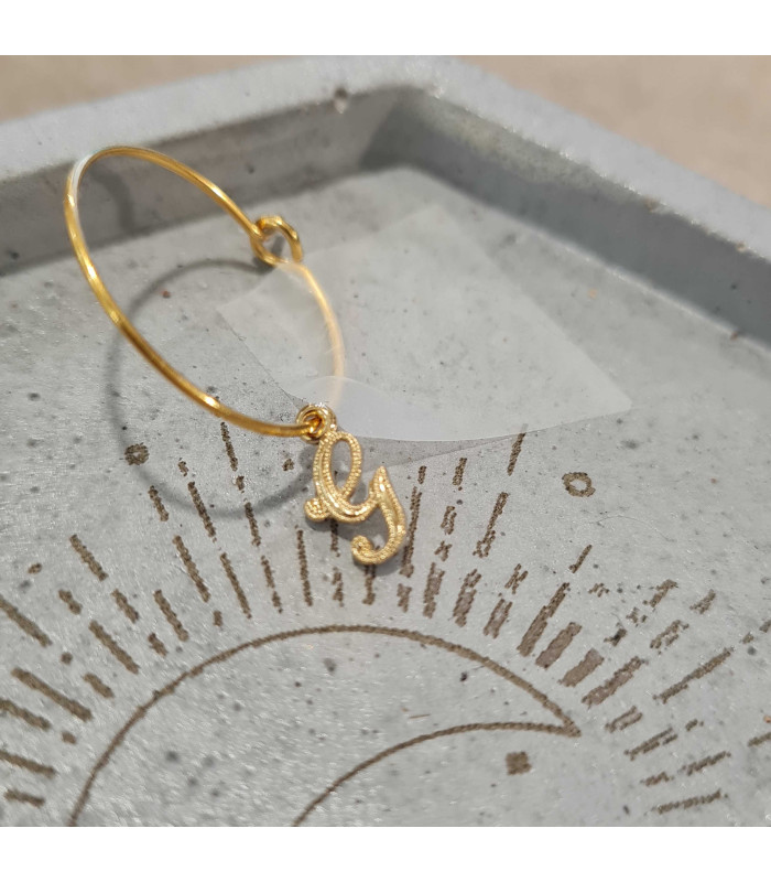 Mono Créole Initiale  Plaqué or