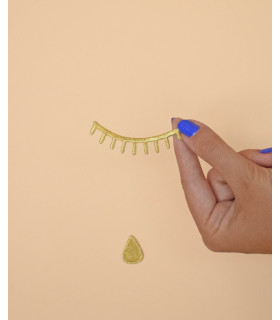 Broderie Thermocollante Oeil Cil Larme