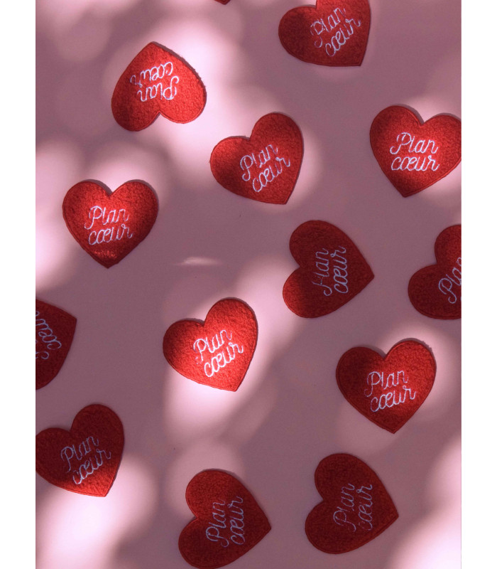 Broderie Thermocollante Plan Coeur
