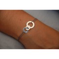 Bracelet cordon disques