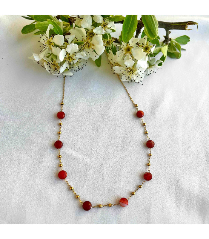 Collier boules en pierres naturelles MANON