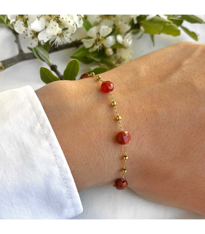 Collier boules en pierres naturelles MANON