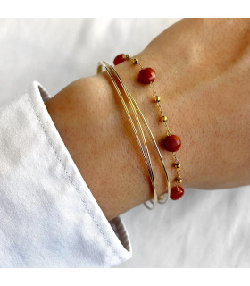 Collier boules en pierres naturelles MANON