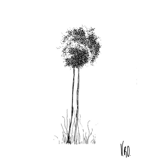Carte dessin arbre boule