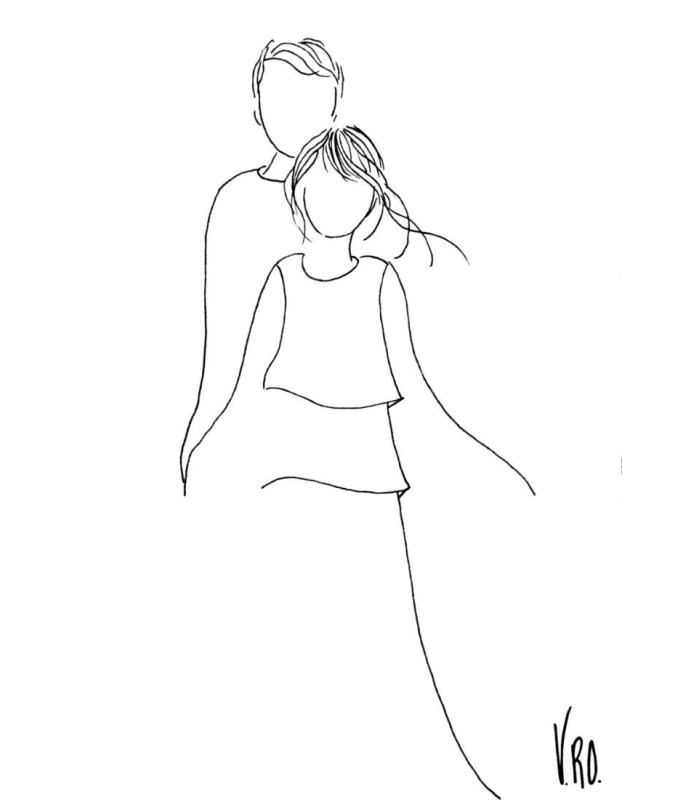 Carte dessin couple protection