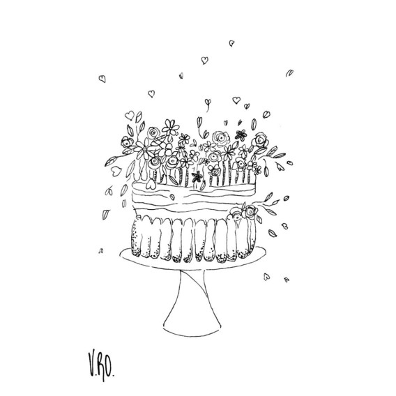 Carte dessin Gateau