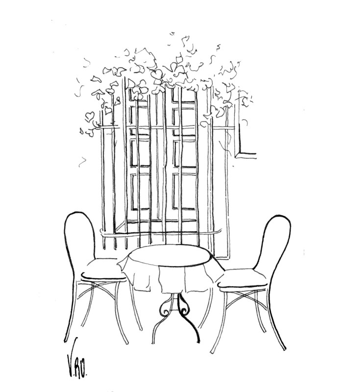 Carte dessin terrasse d'aix