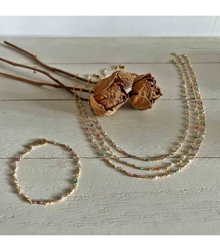 Collier chaine pierre Ibiza