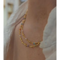 Collier un rang chaine pierre Ibiza