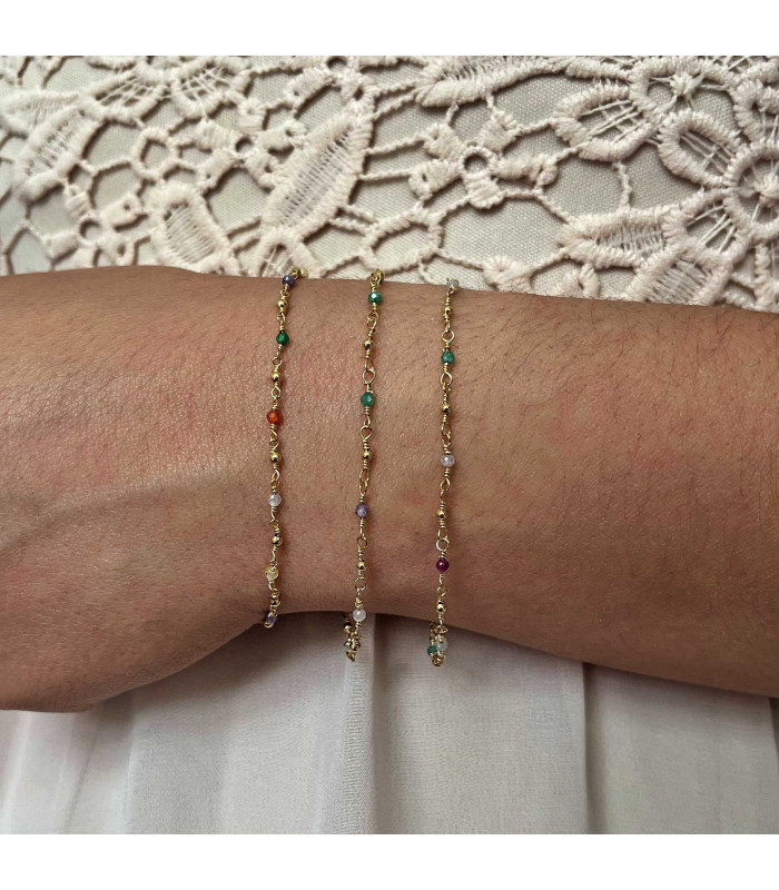 Collier chaine pierre Ibiza