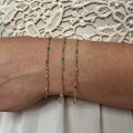 Collier un rang chaine pierre Ibiza