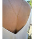 Collier Dos Triple Pampille