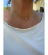 Collier Dos Chaine torsadée 2 Perles
