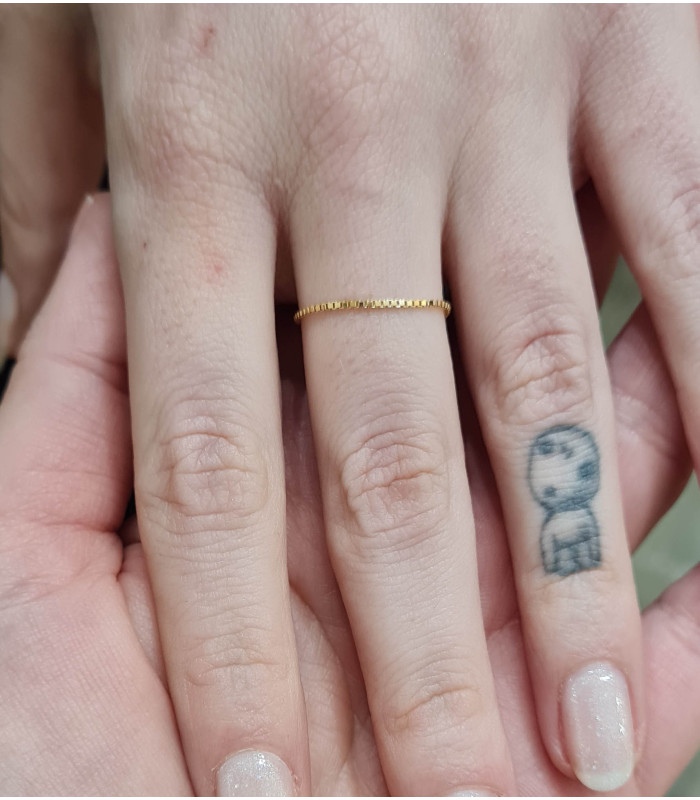 Bague Or Lien Eternel 0,8mm