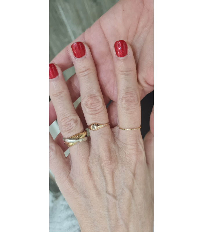 Bague Or Lien Eternel 0,6mm