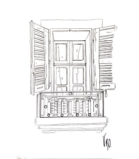 Carte dessin collection portes et fenêtres d'Aix