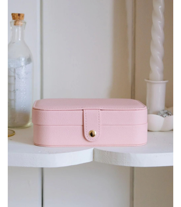 Boîte à bijoux de voyage Corinne en velours Rouge