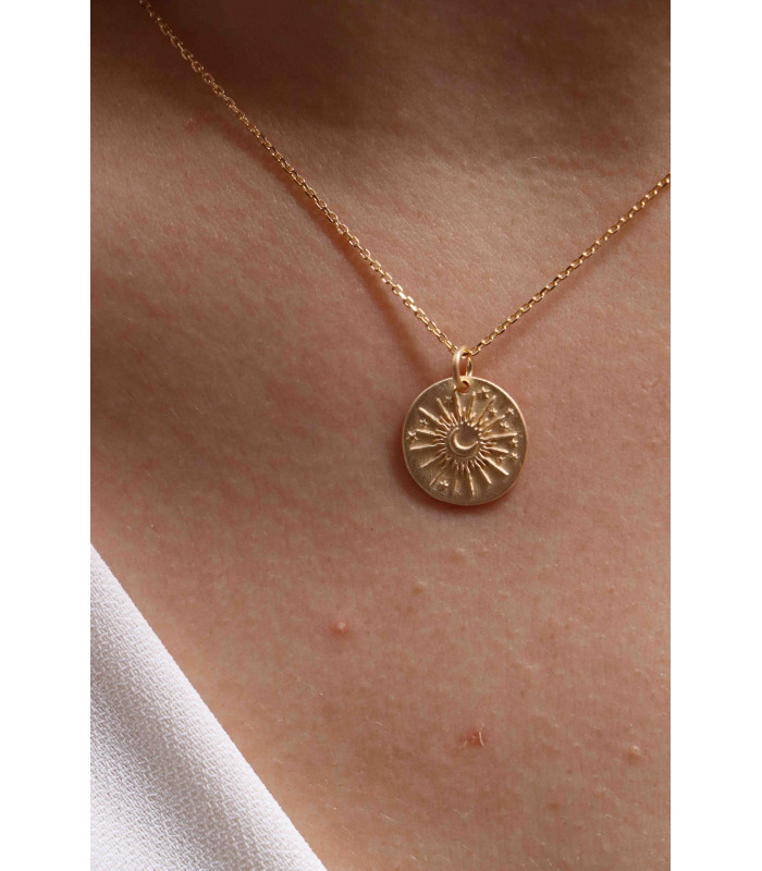 Collier Lune Rayonnante