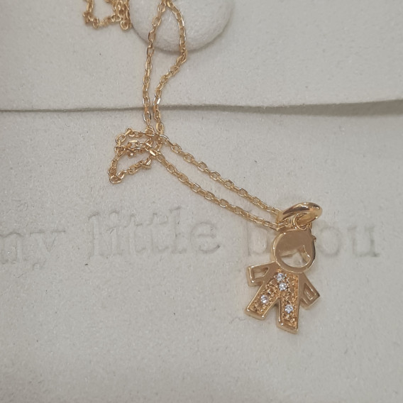 Gold plated LITTLE BOY necklace