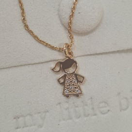 Collier LITTLE GIRL plaqué or