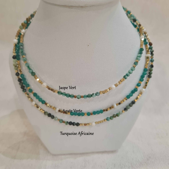 Collier Agathe Lapis Lazulis