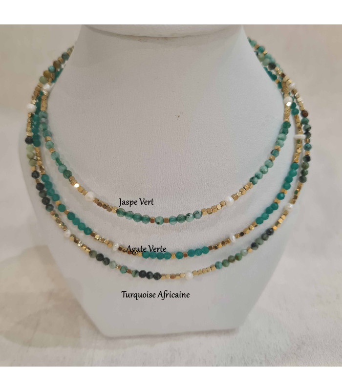 Collier Agathe Lapis Lazulis