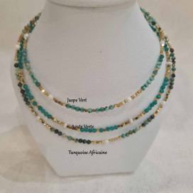 Collier Agate Turquoise Africaine