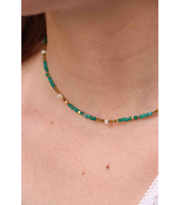 Collier Agathe Lapis Lazulis