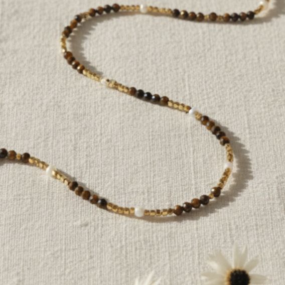 Collier AGATE Oeil de Tigre