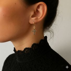 Mini boucles MARIE noires