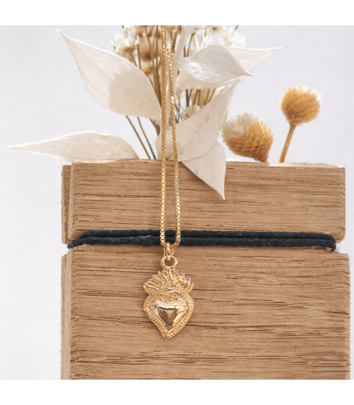 Gold-plated Sacred Heart Necklace