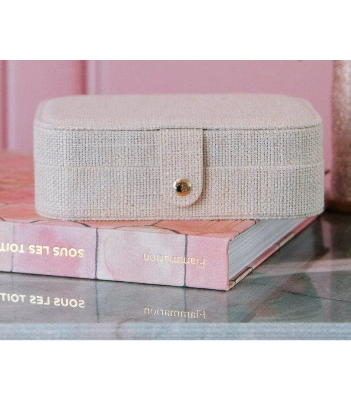 Boîte à bijoux de voyage Brigitte en Lin