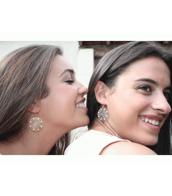 Boucle d'oreilles Grande rosace ajourée
