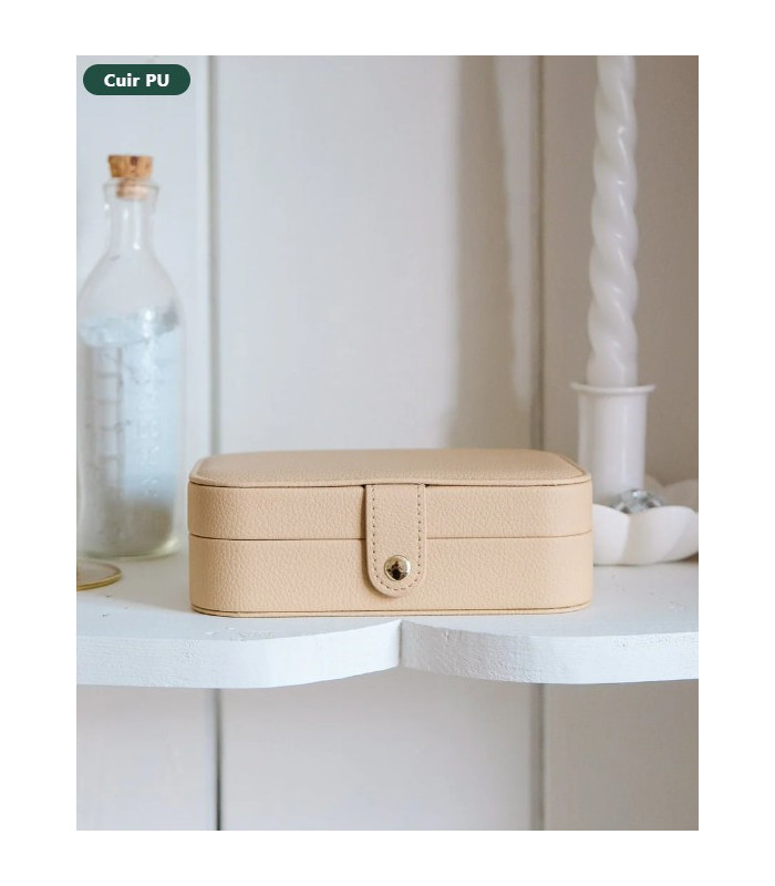 Boîte à bijoux de voyage Brigitte en Cuir PU