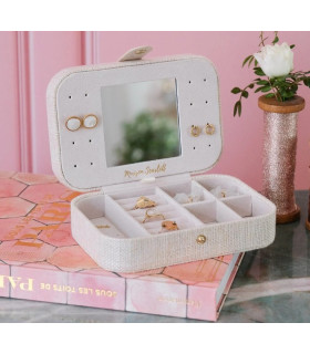 Boîte à bijoux de voyage Brigitte en Lin