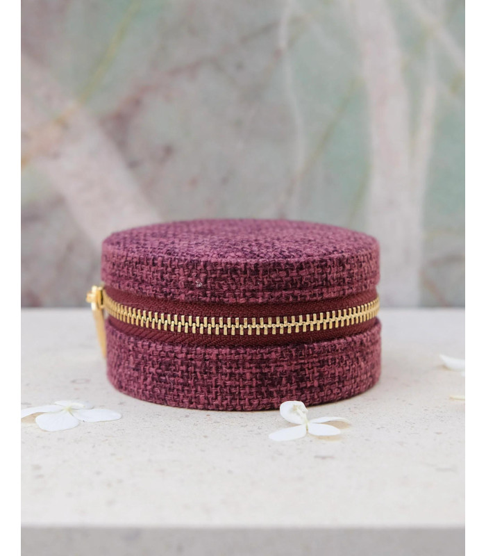 Boîte à bijoux de voyage  YVONNE en lin