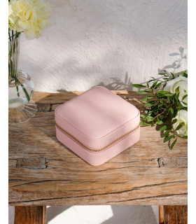 copy of Boîte à bijoux de voyage Corinne en velours Rouge