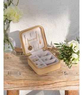 copy of Boîte à bijoux de voyage Corinne en velours Rouge