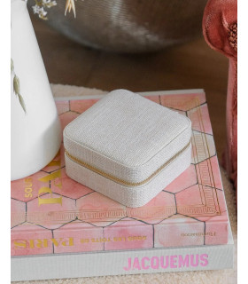 Boîte à bijoux de voyage Corinne en Lin