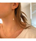 Boucles d'oreille chaine Perle Nacre Lili Rose